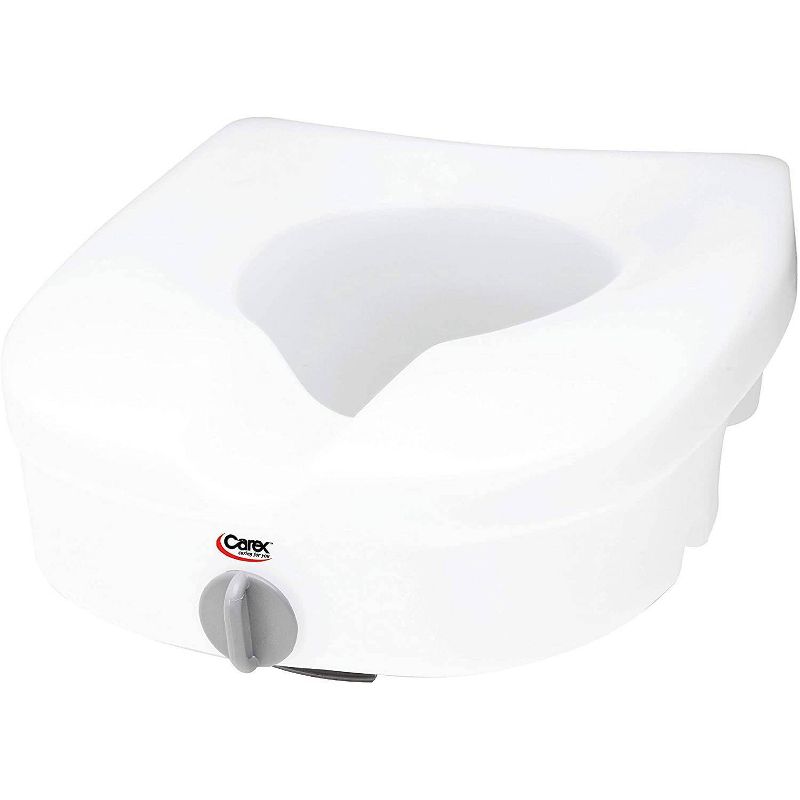Carex E-Z Lock Raised Toilet Seat - White, 1 of 6