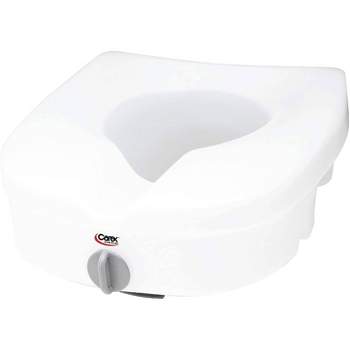 Carex E-Z Lock Raised Toilet Seat - White