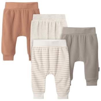 Gerber Baby Boys' and Girls' Fleece Pants, 4-Pack