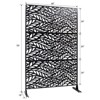 DSVIMOY Outdoor & Indoor Privacy Screen, Freestanding Decorative Privacy Screen for Deck Balcony Patio, Black, 48"*76"*16" - 3 of 4