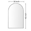 Arched Bathroom Mirrors with Black Metal Framed Wall Mirror Vanity Mirror Dressing Mirror,for Bathroom,Living Room,Bedroom-The Pop Home - 3 of 4
