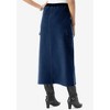 Roaman's Women's Plus Size Tall Invisible Stretch All Day Cargo Skirt - 3 of 4