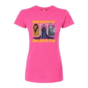 Women's - Disney Villains - Dreadlfully Delightful Scar Maleficent Hades Fitted Graphic T-Shirt - 1 of 3