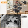 5-Tier Metal Mesh Rolling Storage Cart with Top Lid – Rotating Kitchen Organizer with 360° Lockable Casters, Black - 3 of 4