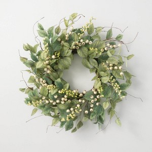 Sullivans Artificial Leaf Berry Wreath - 1 of 3