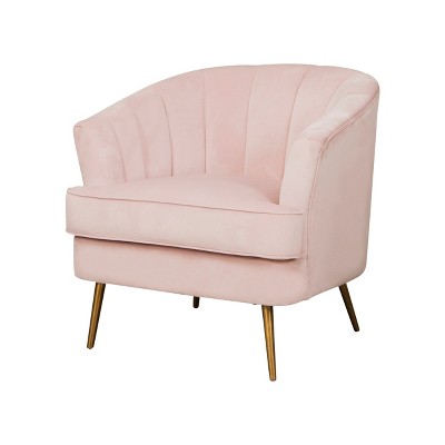 baby pink accent chair