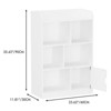 SEVOBAL Decorative Bookshelf Kids Bookcase, Shelves and Cube Organizer for Bedroom Living Room Office Closet School, White, 23.62"*11.81"*35.43" - 4 of 4