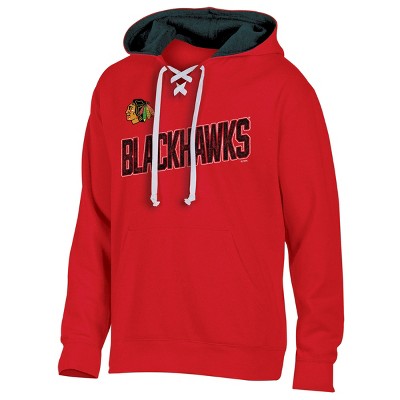 NHL Chicago Blackhawks Men's Hat Trick Laced Hoodie S