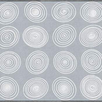 Flagship Carpets Circles Abstract Children's Classroom Area Rug, Seats 24, 7'6" x 12'