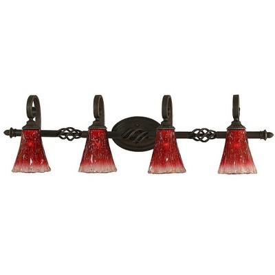 Toltec Lighting Elegante 4 - Light Vanity in  Dark Granite
