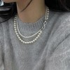 HTUTWOO 4-8mm White Pearl Necklace Women Layers Pearl Necklace Infinity Pearl Necklace - 2 of 4