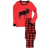 Leveret Matching Family Pajamas Buffalo Check Black and Red Plaid - 2 of 4
