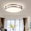 C Cattleya Brushed Nickel Dimmable 25-Watt Selectable LED Flush Mount 3000K/4000K/5000K with Acrylic Shade - 2 of 4