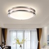 C Cattleya Brushed Nickel Dimmable 25-Watt Selectable LED Flush Mount 3000K/4000K/5000K with Acrylic Shade - image 2 of 4