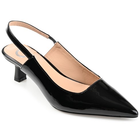 Ladies black clearance kitten heel shoes