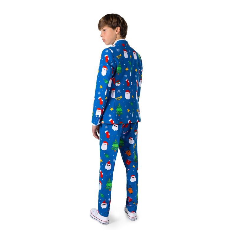 OppoSuits Teen Boys Christmas Suit - Festivity Blue, 2 of 6