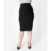 Unique Vintage Women's Plus High Waist Tracy Wiggle Skirt - 2 of 4
