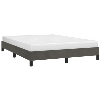 vidaXL Queen Size Dark Gray Velvet Upholstered Bed Frame
