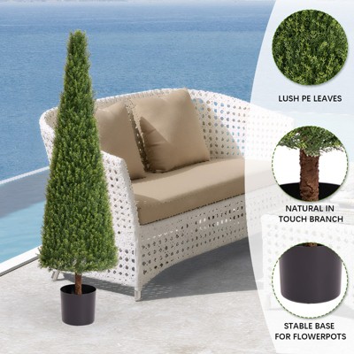 MAYEERTY Home Artificial Plants Decoration Tree Bonsai Simluated Green Plant Outdoor Indoor Room,59in,1pcs/set
