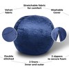 Gulches 5ft Minky Velvet Bean Bag Chair-Navy, Washable Cover, Shredded and Memory Foam, Plush Lounge Chair for Kids & Adults - 4 of 4