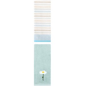 REGALWOVEN Cotton Decorative Hand Towel Set for Bathroom 13" x 30"/13" x 27" 2 Pcs - 1 of 4