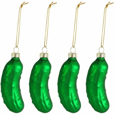Ornativity Christmas Pickle Tree Ornaments - Pack of 4