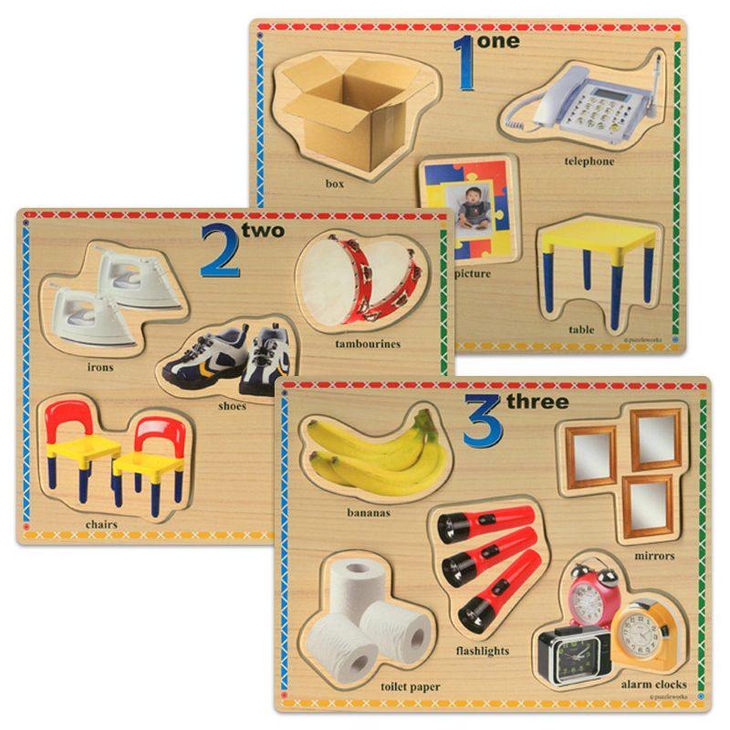Puzzleworks Number Puzzles  - Set of 12, 3 of 7
