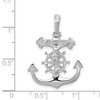 Black Bow Jewelry 14k White Gold Mariner's Crucifix Cross Pendant, 22 x 28mm - 4 of 4