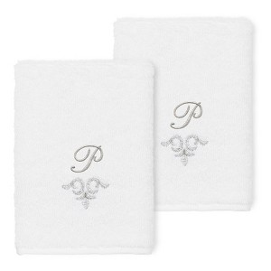 Linum Home Textiles 100% Turkish Cotton MONICA 2PC Embellished Washcloth Set - 1 of 1