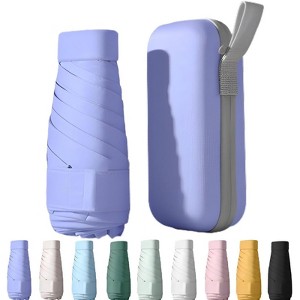 Clotth UPF50+ Mini Travel Umbrella 16cm – Windproof Compact Parasol with Zippered Case (225g for Hiking/Pocket), UV Protection - 1 of 4