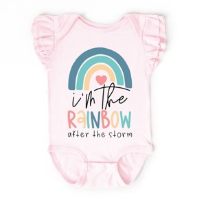 The Juniper Shop Rainbow After The Storm Flutter Sleeve Bodysuit - 1 of 4