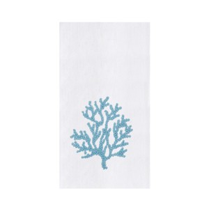 C&F Home Blue Coral Design Decorative Dishtowel Coastal Beach Nautical Home Kitchen Drying Dish Towel All Seasons Summer Spring Decor Decoration - 1 of 3