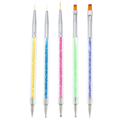 Unique Bargains Nail Art Brushes Set Extension Gel Nail Art Design Pen Set  Painting Tools For Acrylic Application 6 Pcs : Target