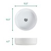 Vynxaria 15.56"x15.56" Square Ceramic Vessel Bathroom Sink Gloss White - 2 of 4