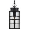 Progress Lighting, Port Royal, 1-Light Outdoor Hanging Lantern, Black, Clear Glass Shade - 4 of 4