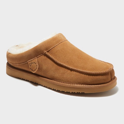 Men's Dluxe By Dearfoams Lith Shearling Clog Loafer Slippers : Target