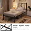 Infans Twin Size Metal Platform Bed Frame Vintage Headboard Mattress Foundation Black - 4 of 4