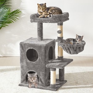 Heynemo Multi-Level Cat Tree Tower for Large Cats with Scratching Posts, Condos, Perch, Hammocks & Toys, Cat Jungle Gym for Indoor Cats - 1 of 4