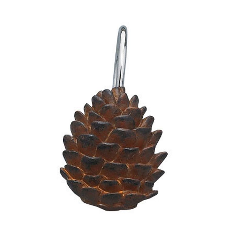 Park Designs Pinecone Shower Curtain Hook Set of 12, 1 of 4