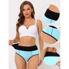 Allegra K Women's High Waist Breathable Soft Color-Block Available in Plus Size Briefs - 3 of 4
