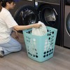 Basicwise Flexible Plastic Carry Laundry Basket Holder Square Storage Hamper with Side Handles - 2 of 4