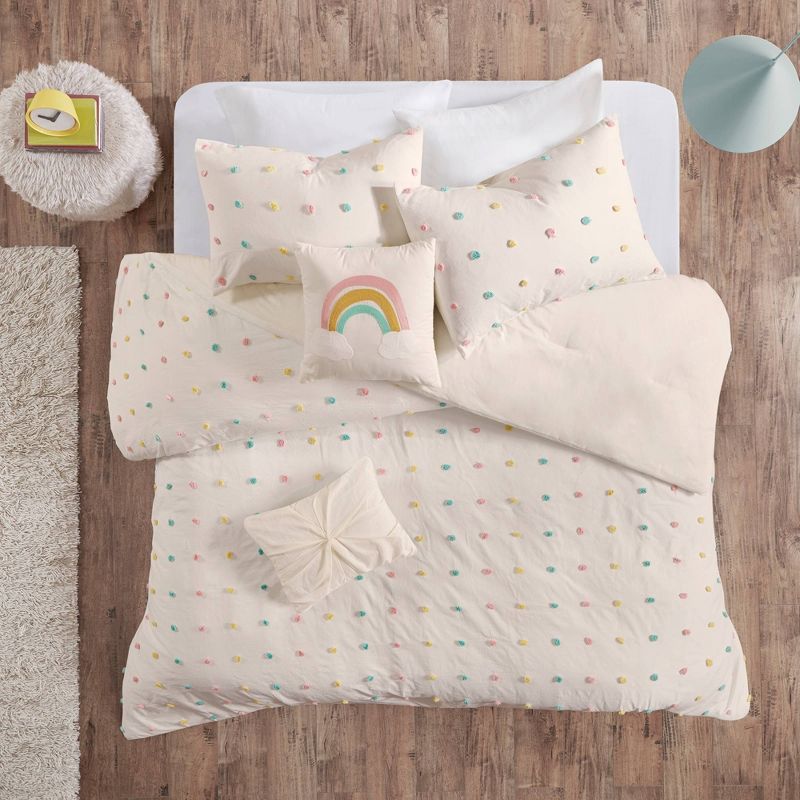 Kelsey Cotton Jacquard Pom Pom Kids' Comforter Set - Urban Habitat, 1 of 12