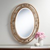 Noble Park Eden Park Oval Vanity Wall Mirror Vintage French Beveled Glass Vine Flower Gold Metal Frame 24" Wide for Bathroom Home - 2 of 4