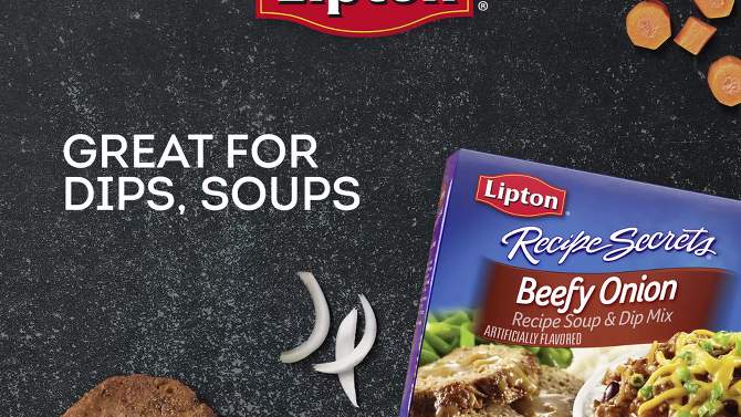 Lipton Recipe Secrets Beefy Onion Soup &#38; Dip Mix - 2.2oz/2pk, 2 of 9, play video