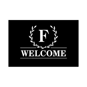 Personalization Mall Laurel Wreath Personalized Letter Doormat - 18" x 27" - 1 of 1