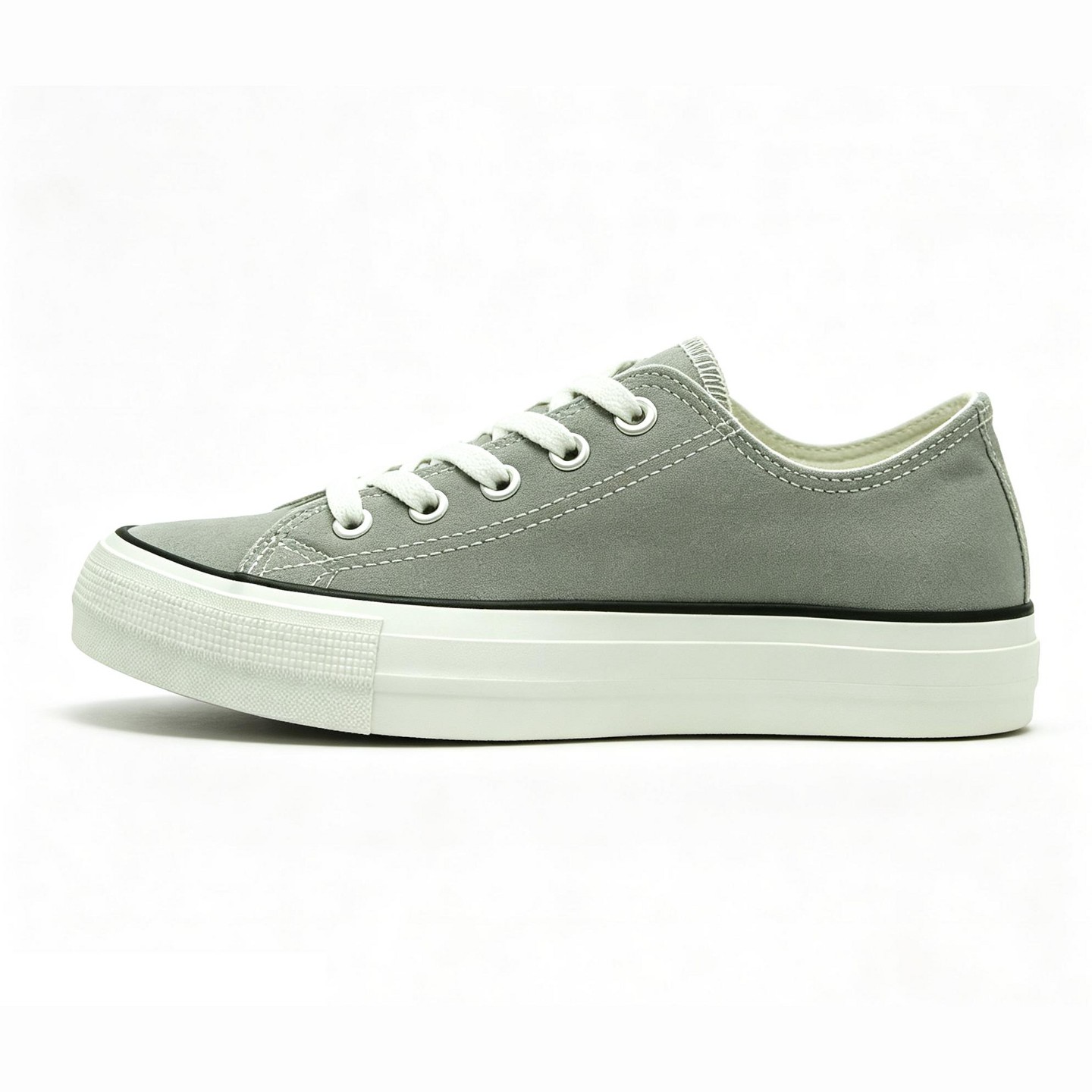 Мужские кроссовки Bangka Canvas Sneakers Classic Lace Up Fashion Casual Shoes, Gray, цвет: Серый — фото 3