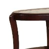 Royal Hampton 51 Inch Console Table with Oval Glass Top and Lower Shelf, Brown Wood - 3 of 4