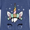 Girls' - Instant Message - Pastel Easter Unicorn Fitted Short Sleeve Graphic T-Shirt - 2 of 4
