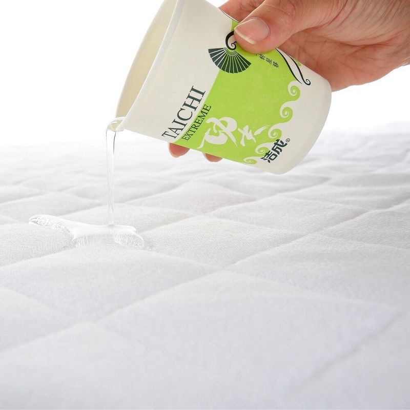 Cheer Collection Terry Rayon from Bamboo Large Waterproof Mattress Protector (34" x 52"), 2 of 6