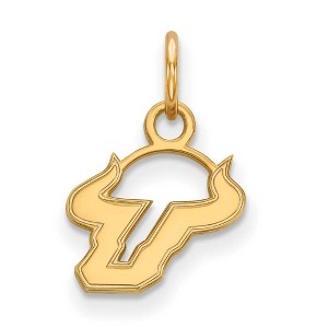 Black Bow Jewelry 14k Yellow Gold South Florida Bulls NCAA Extra Small Pendant - 1 of 3